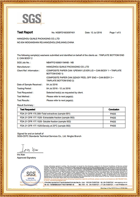 FDA-Zertifikat