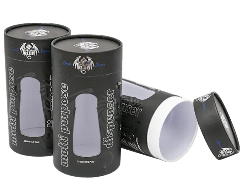 Custom Kraft Paper Tube with Clear PVC Window
